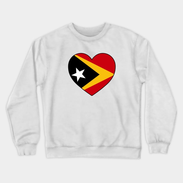 Heart - Timor-Leste Crewneck Sweatshirt by Tridaak